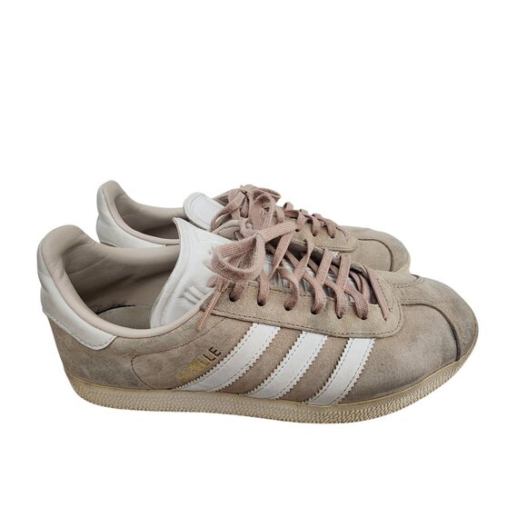 Adidas Gazelle Women's Suede Sneakers Pinky Beige & White Women's Size 8 - Picture 1 of 8